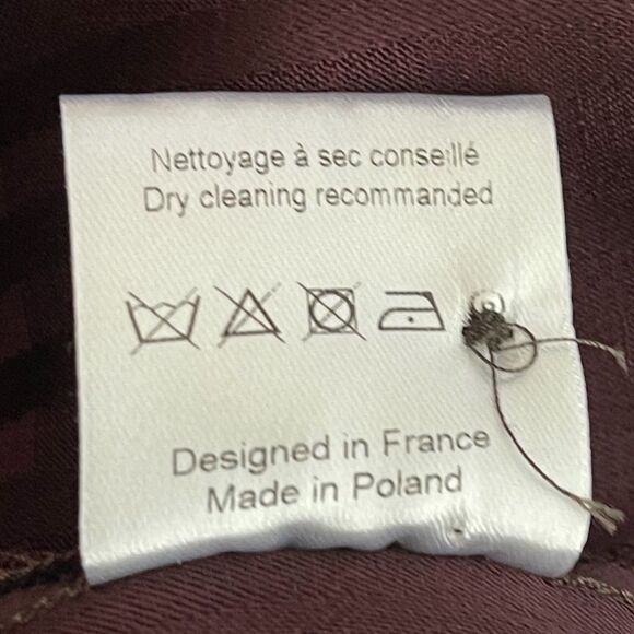 Anne Willi Mexico Purple Satin Stripe Dress Sz 0 - Picture 6 of 9